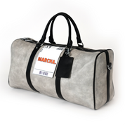 Gray Duffle Damage leather